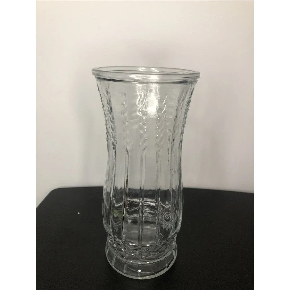 Large Clear Glass Vase, Classic‎ Design, 8.5